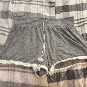 No Boundaries Heather Gray Knit Shorts